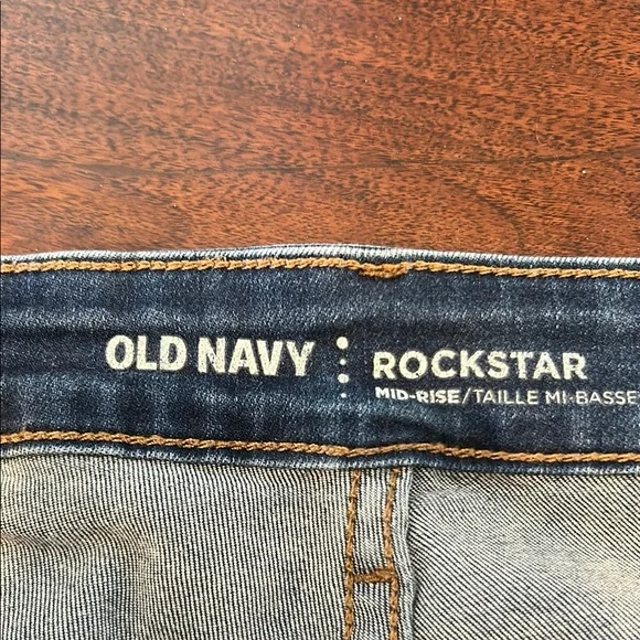 COPY - Old Navy Blue Boyfriend Jeans Distressed Relaxed Fit - Picture 2 of 2